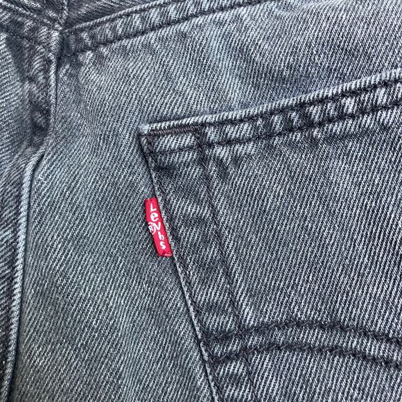 Levi’s Jeans Sz 30 94’ Baggy Black Wash Button Fly High Rise Mom Jean Grunge - Picture 6 of 11